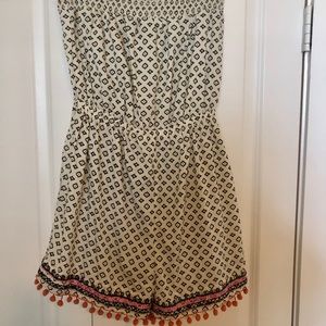 Strapless Romper with Detail